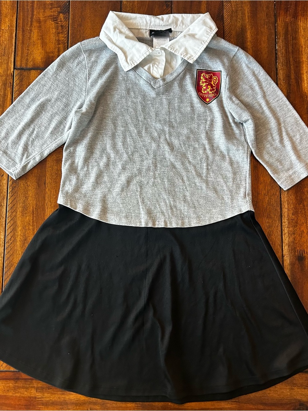 Warner Bros. Harry Potter Gray Knit Dress with White Collar